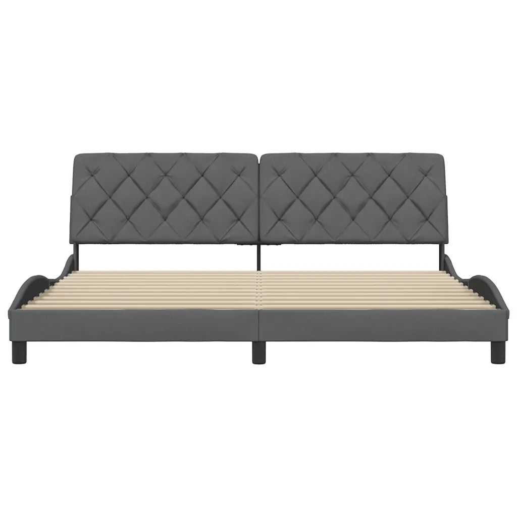 Giroletto senza Materasso Grigio Scuro 200x200 cm Tessuto 3310623