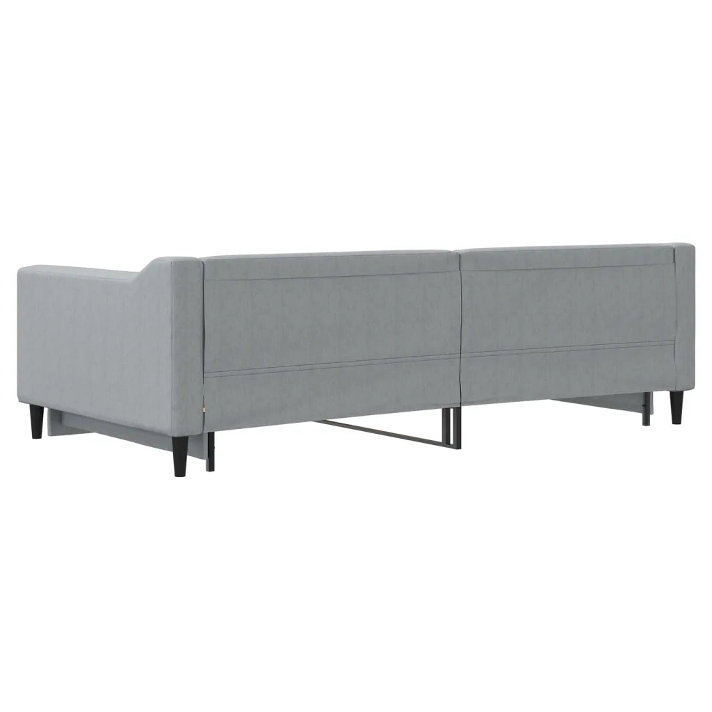 Divano letto | Sof¨¤ letto | Letto singolo Estraibile Grigio Chiaro 100x200 Tessuto