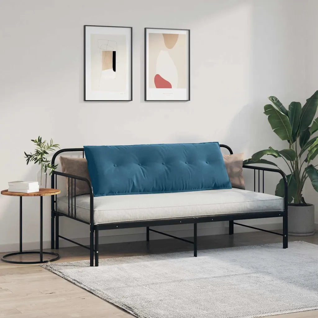 Cuscino per Schiena Blu 140 x 50 cm Tessuto in Cords 42014846