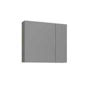 Mobile da bagno con specchio "Bari 80" - 75 x 16 x 66 cm - Verde opaco