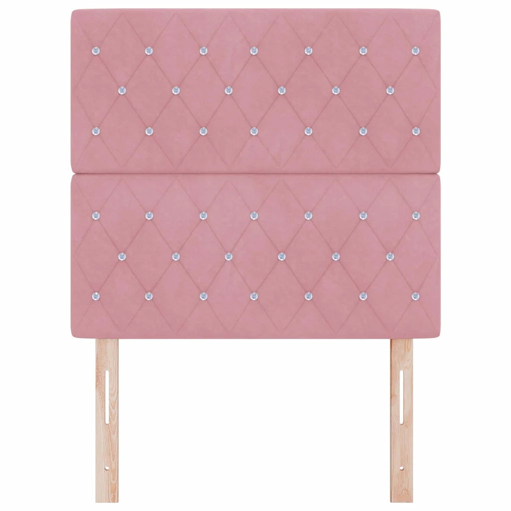 Testiera LED con strisce LED con testiera Rosa 90 cm Velluto 3338353