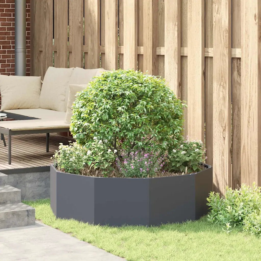Fioriera Antracite 120 x 120 x 35 cm Acciaio 883726