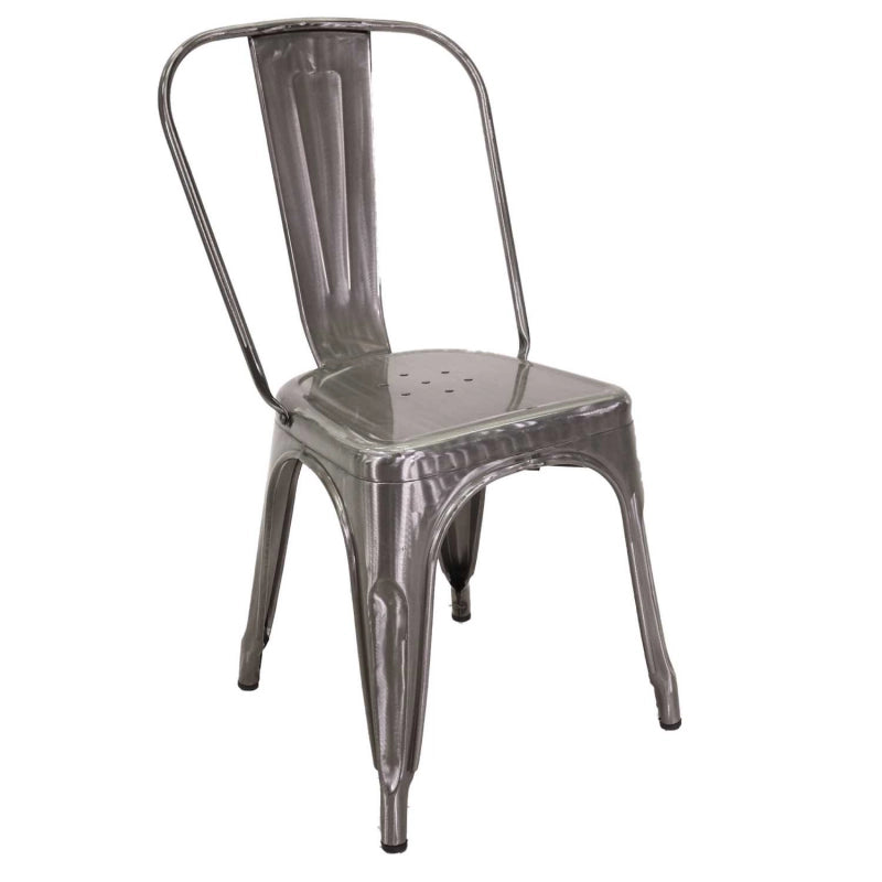 Sedia ferro new bristol galvanizzato cm 43x43h45/84