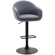 Sgabello da Bar con Poggiapiedi ¨C Minimal ¨C Grigio 54x54x112 cm