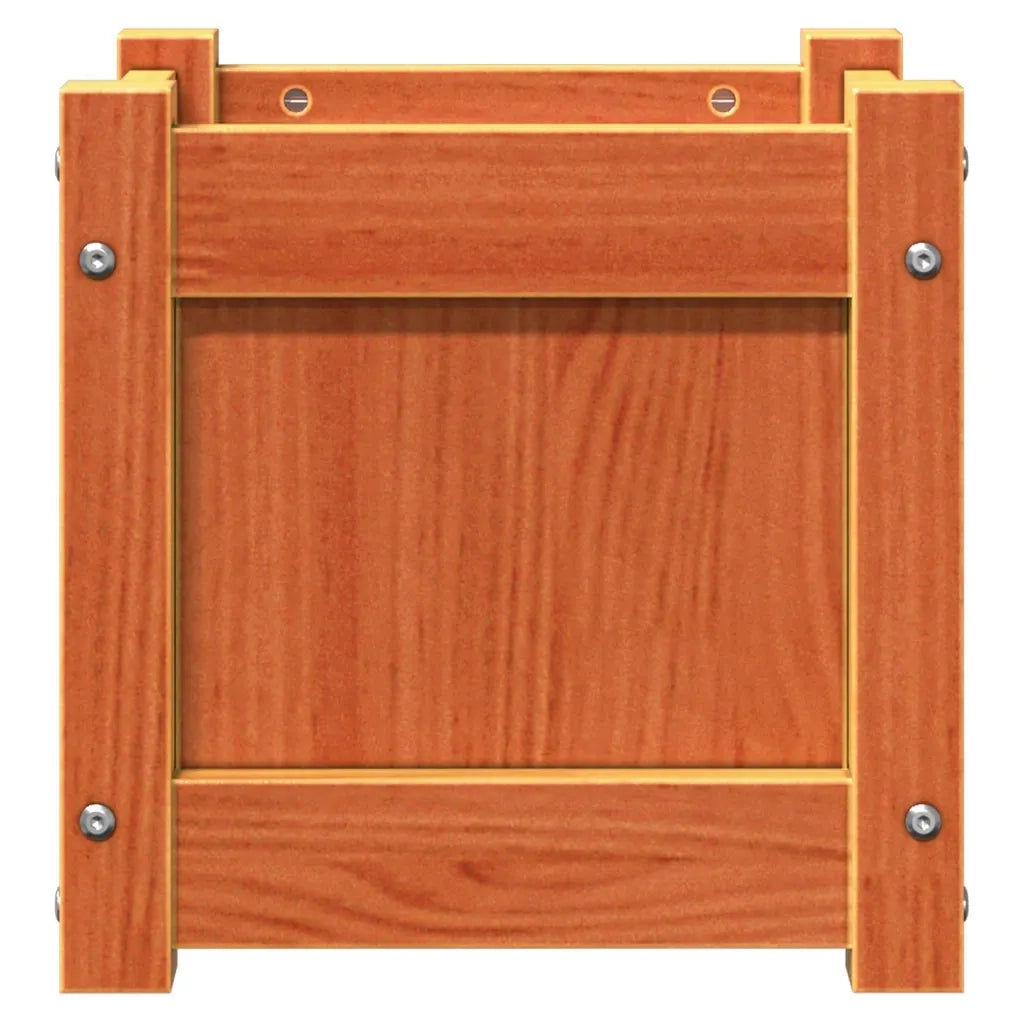 Fioriera Giardino Marrone Cera 31x31x31 cm Legno Massello Pino 837398