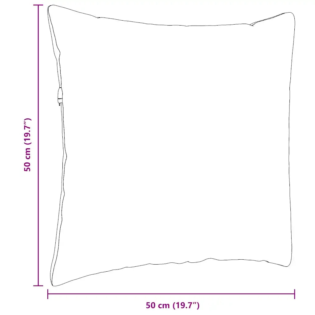 Cuscini da Divano 2 pz | Cuscini per sedie Marrone 50 x 50 cm Tessuto