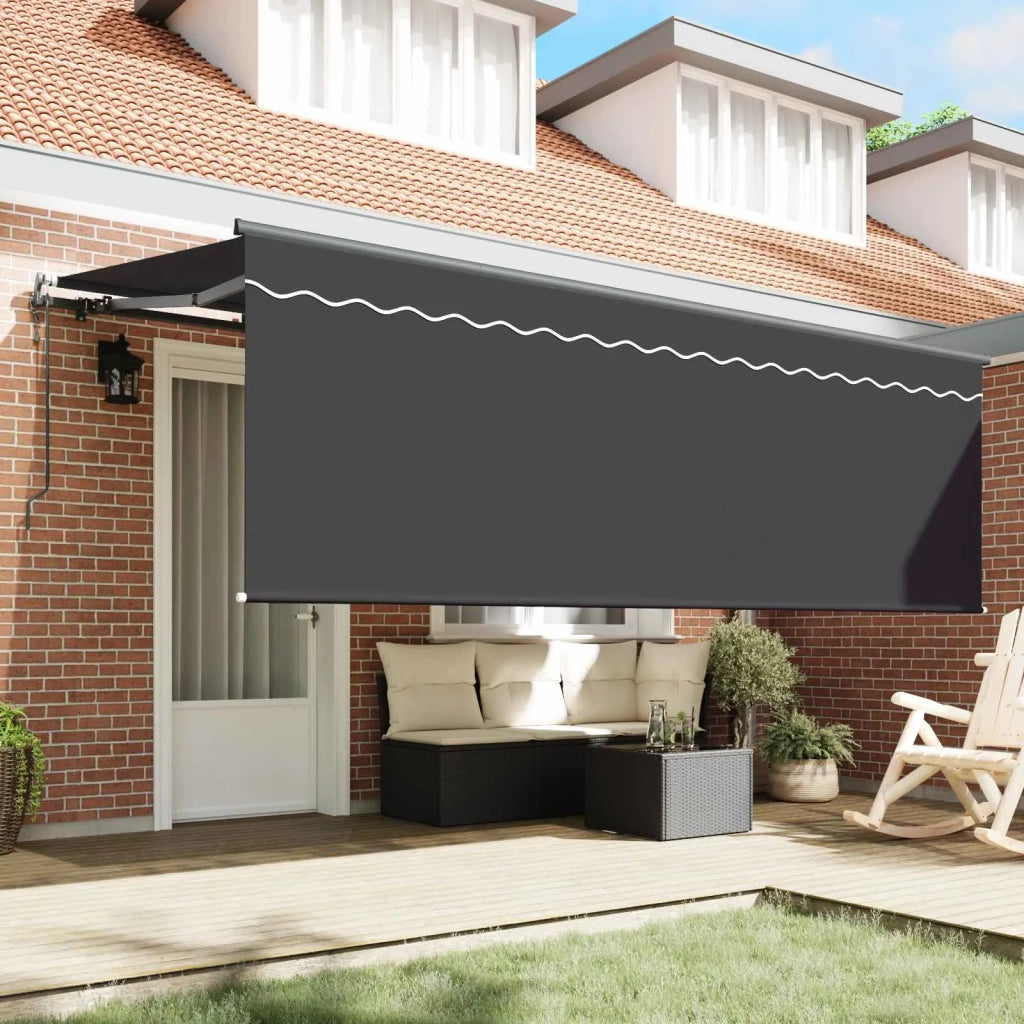 Tenda Retrattile Antracite 400 x 200 cm Poliestere e Alluminio 3329804