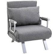 Poltrona letto imbottita ¨C Zephmum ¨C Grigio chiaro tessuto
