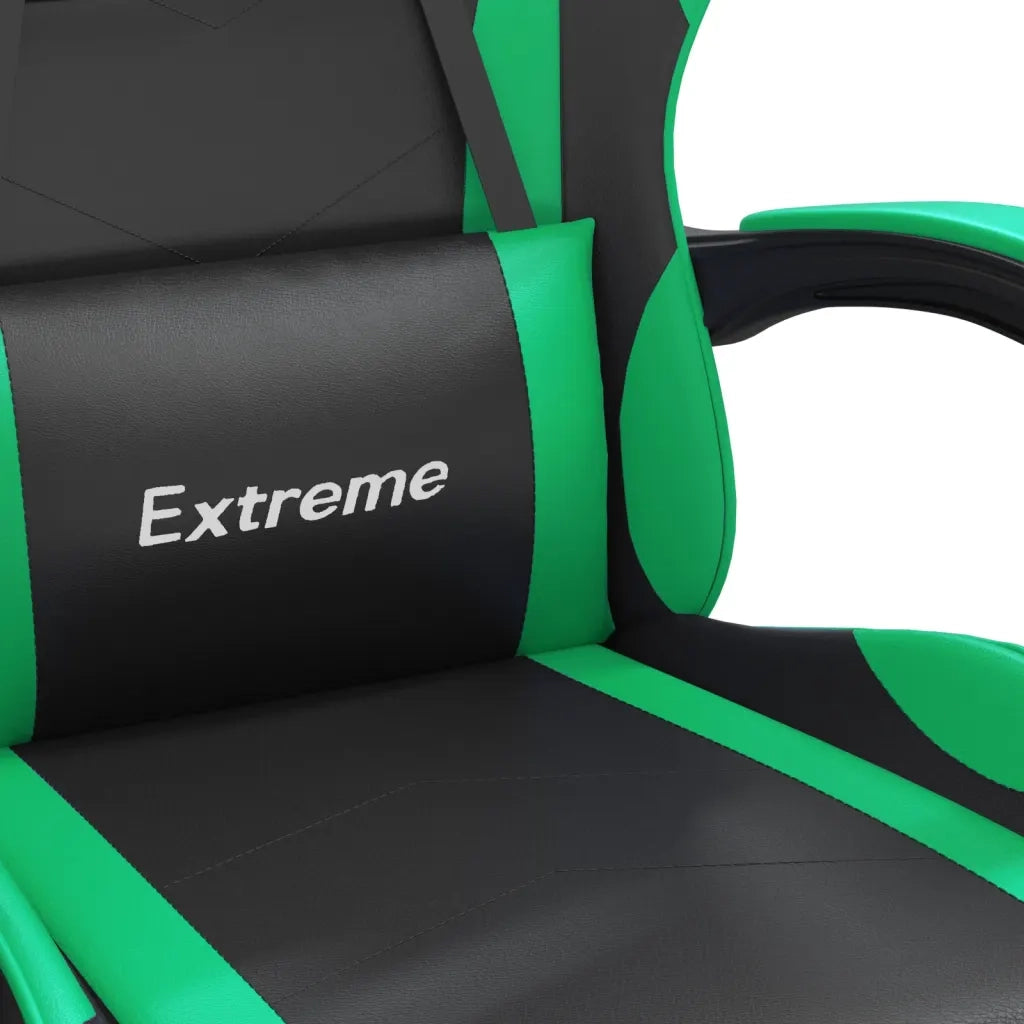 Sedia da Gaming Nera e Verde in Similpelle 3143869
