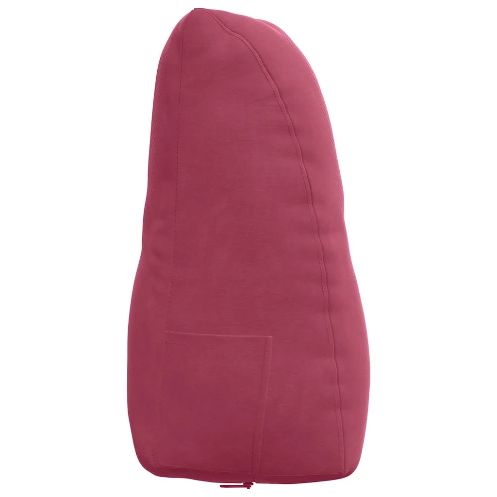 Cuscino per Schiena Rosso Vino 80 x 24 x 50 cm Velluto 42014434