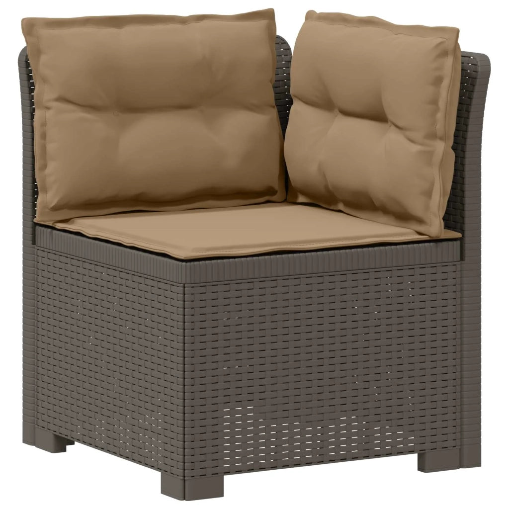 Divano da Giardino 5 Posti con Cuscini Stile Rattan PP 3443920