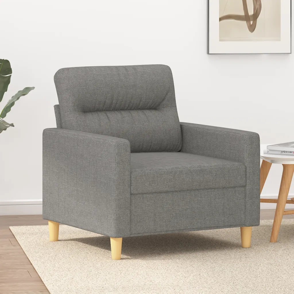 Poltrona Grigio Scuro 60 cm in Tessuto 348776