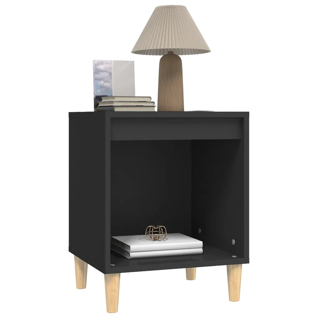 Comodini 2 pz Nero 40x35x50 cm 821861