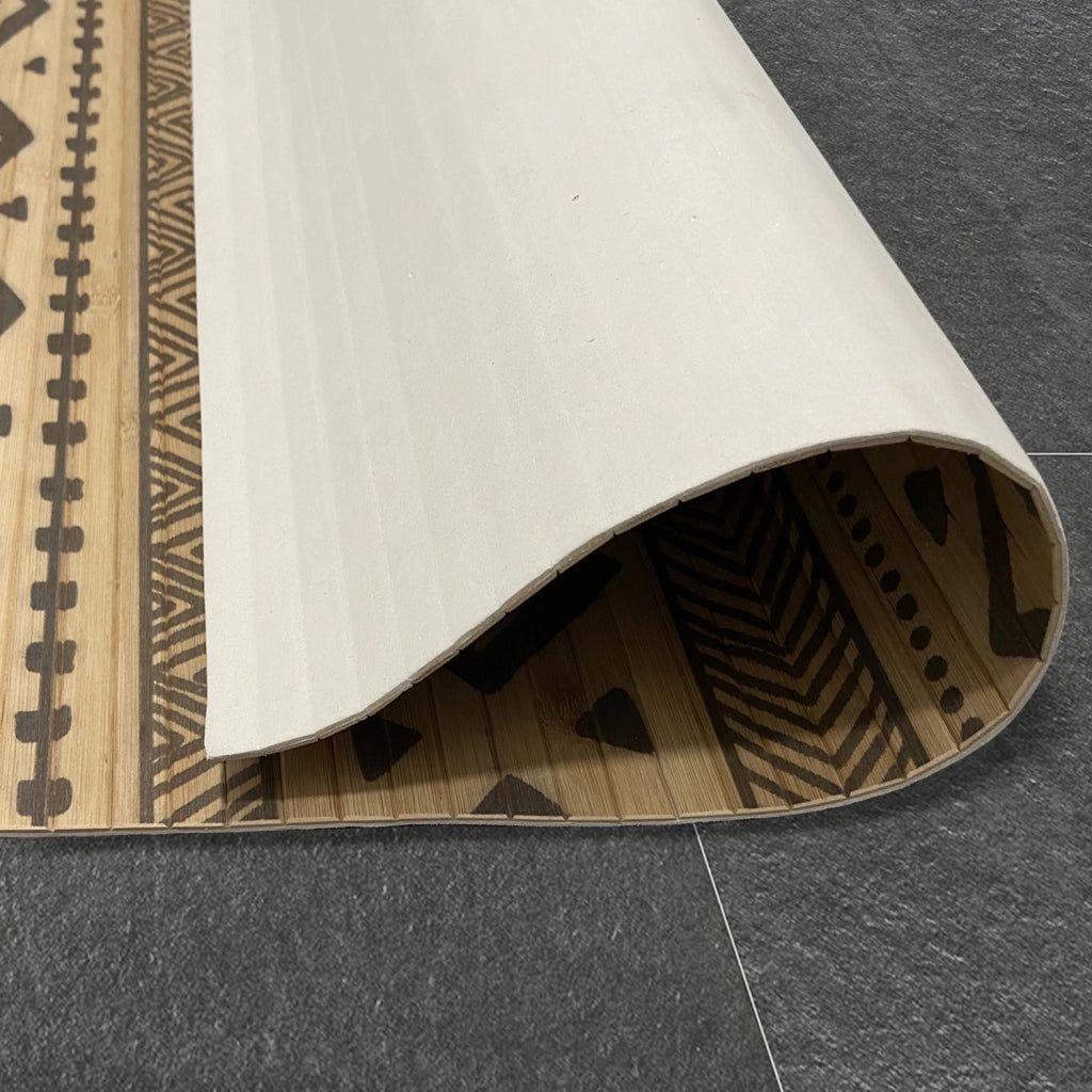 Tappeto vinilico di alta qualità etnica nera 160x230