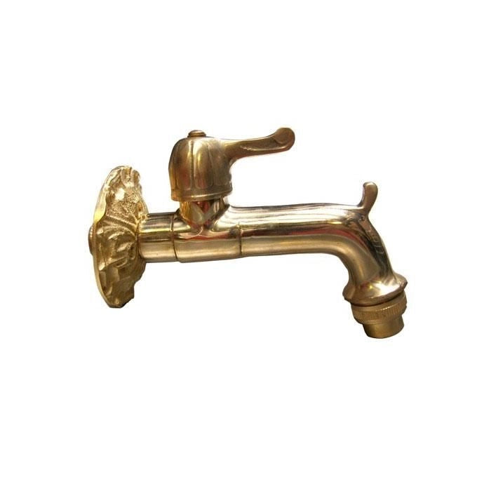VETTE 2011 Rubinetto in Ottone Classico con Chiusura a Leva Attacco 1-2'' Raccordo Terminale 3-4'' colore Ottone Lucido