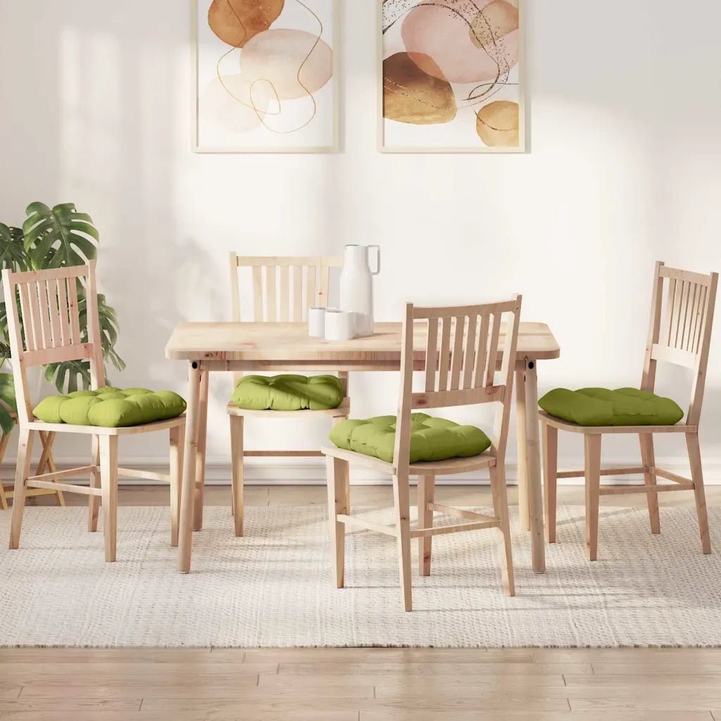 Cuscini per Seduta 4 pcs Verde chiaro 40 x 40 x 12 cm Tessuto 42015070