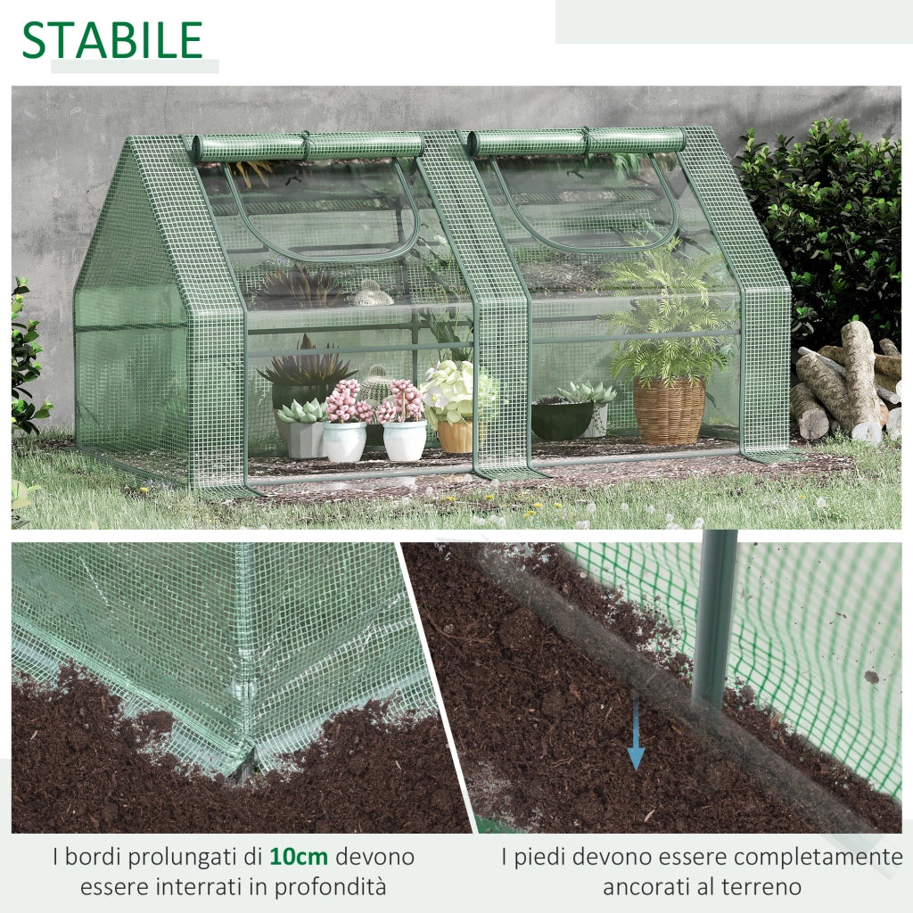 Serra per Giardino ¨C Minimal ¨C Verde Acciaio 180x90x90cm