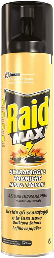 RAID INSETTICIDA SPRAY SCARAFAGGI E FORMICHE 300 ML