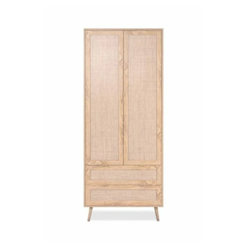 Armadio Bali 60A 2 ante e 2 cassetti effetto vimini