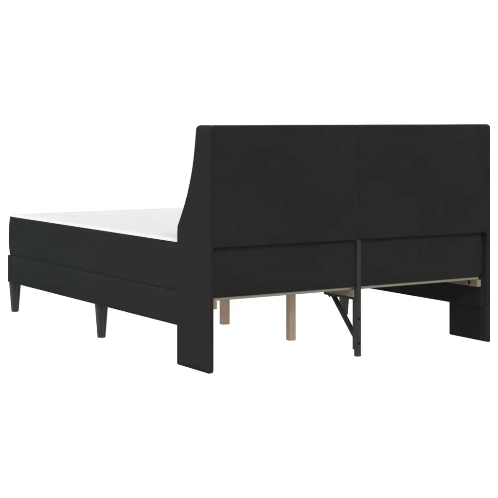 Struttura letto con materasso-Giroletto Nero 120 x 190 cm Velluto 307691