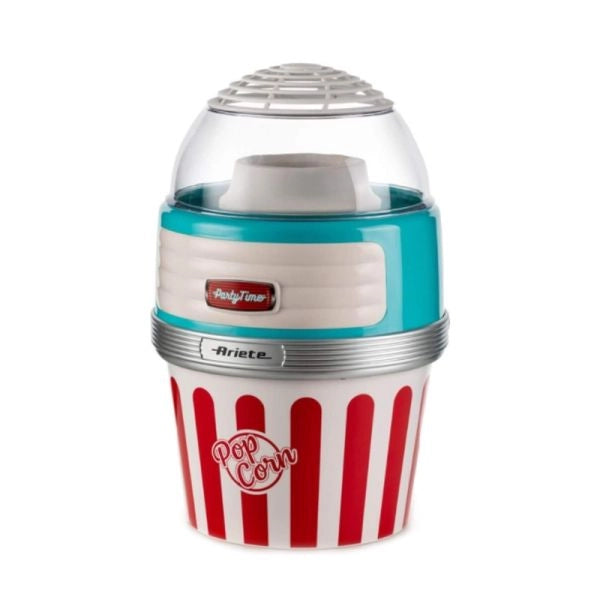 Ariete 2957 pop corn xl party time - macchina per popcorn - scoppia 60gr di mais in 2 minuti ad aria calda - ciotola estraibile - 1100 watt - celeste - ARI2957