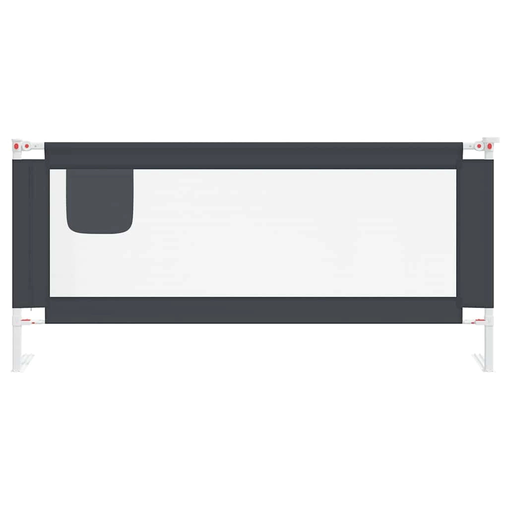 Sponda Letto Sicurezza Bambini Grigio Scuro 200x25 cm Tessutocod mxl 106963