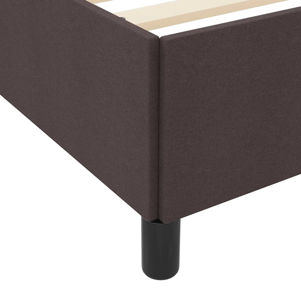 Letto a molle Marrone Scuro 140 x 200 cm Tessuto 3398867