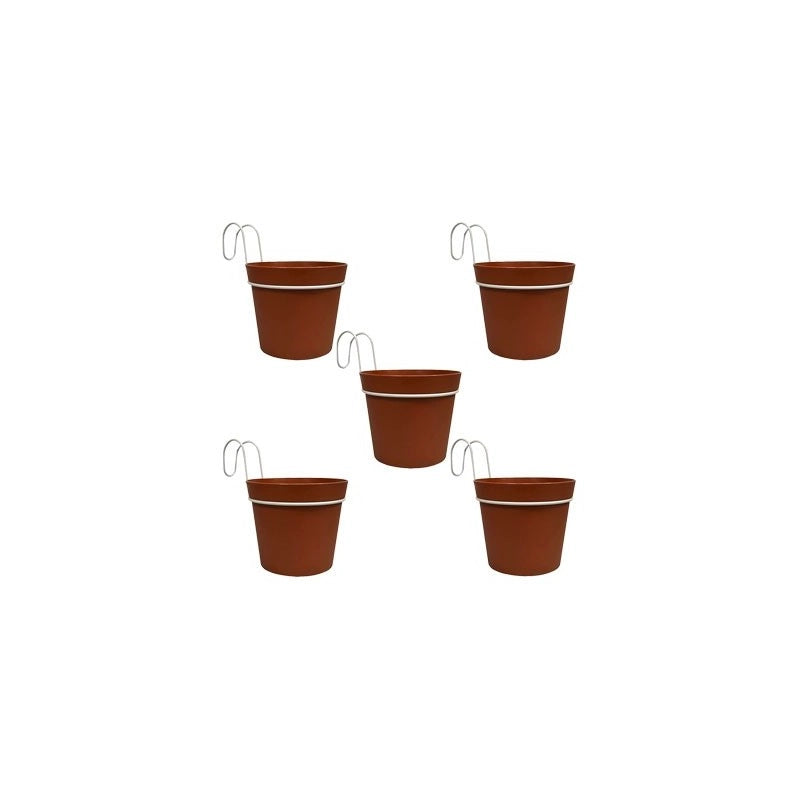 KIT VASI CON BALCONIERA 'POP-UP' Ø 12x13h - Col.Terracotta
