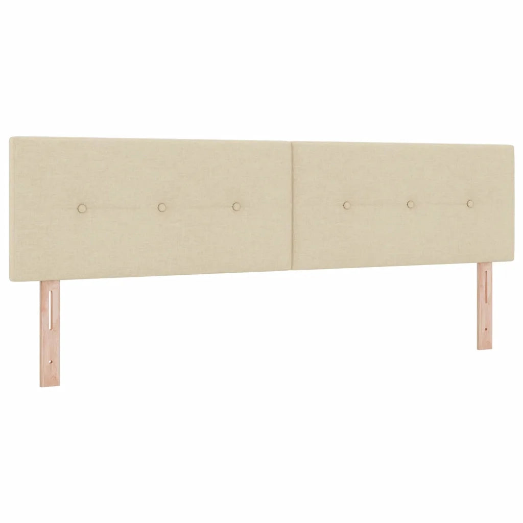 Letto a molle con testiera Crema 180 x 200 cm Tessuto 3338711