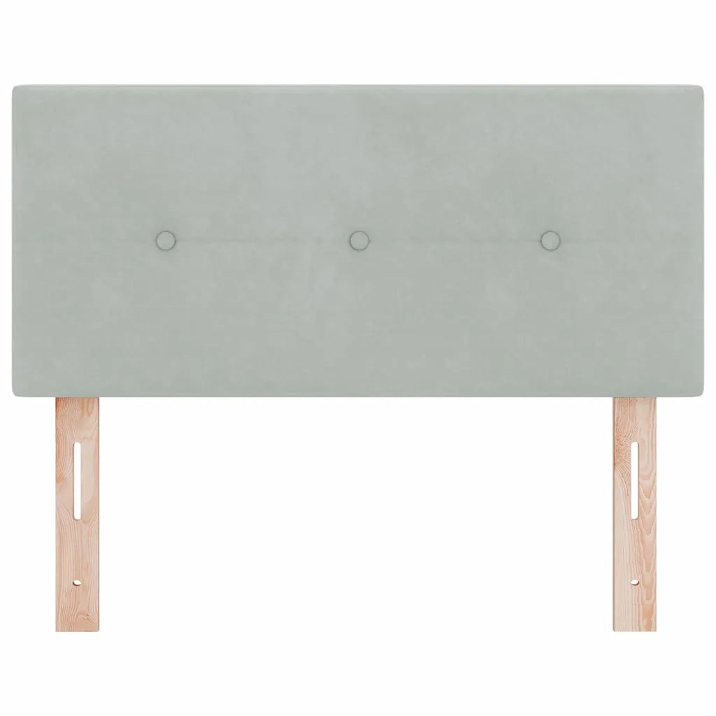 Testiera Grigio chiaro 100 cm Velluto 42007144