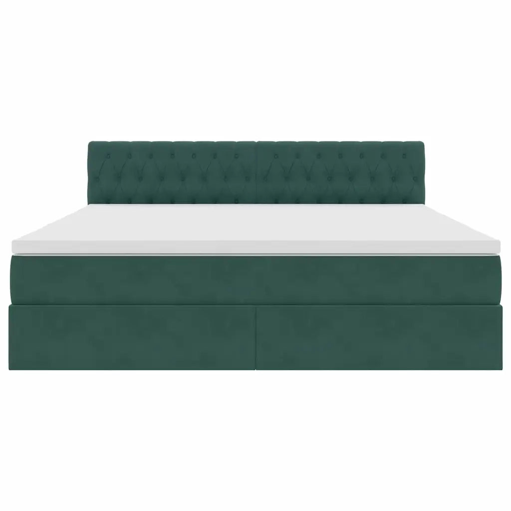 Letto con Contenitore Verde Scuro 180 x 200 cm Velluto 3370836