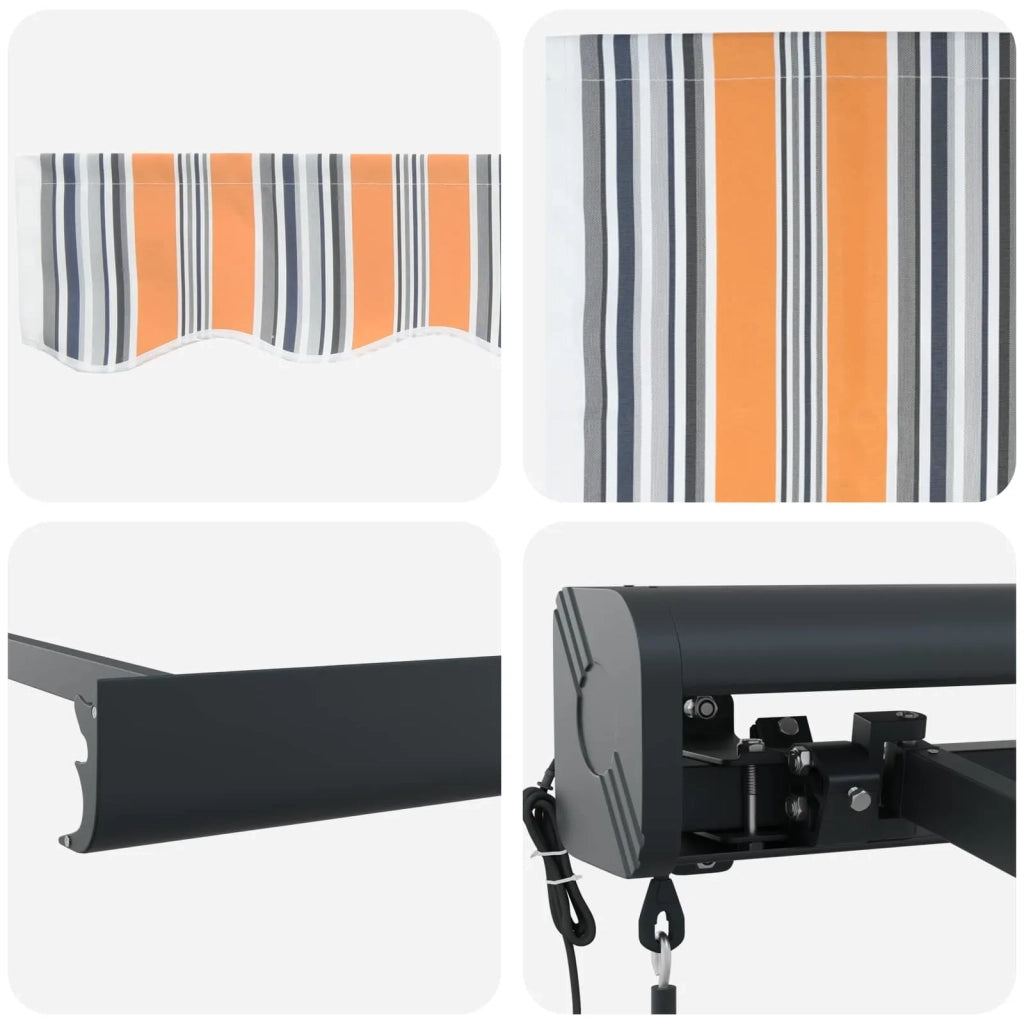 Tenda da Sole Multicolore 350 x 250 cm Poliestere e Alluminio 3330300