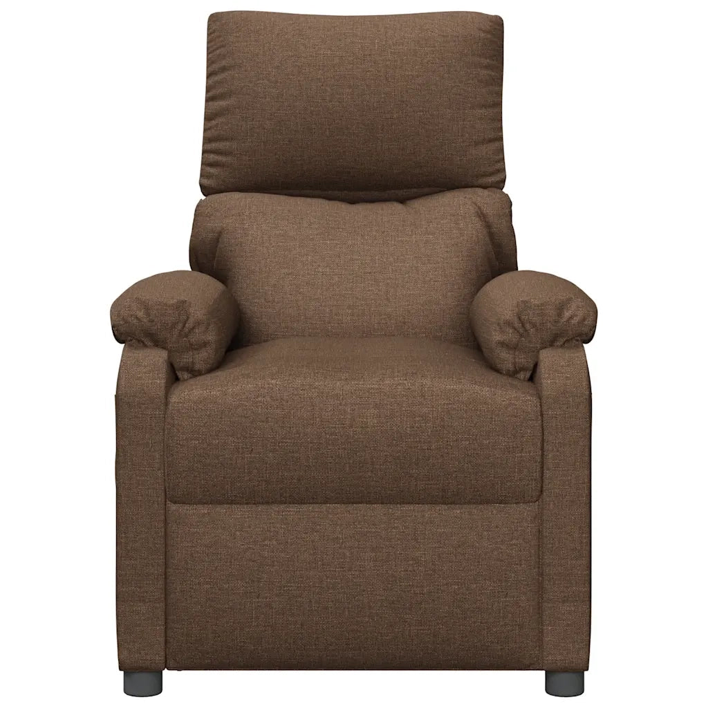 Poltrona Reclinabile in Tessuto Marrone 340179