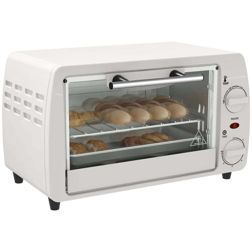 Mini forno tostapane ¨C Xylo ¨C 10L, timer, griglia e teglia, 36,5x26x22 cm, crema
