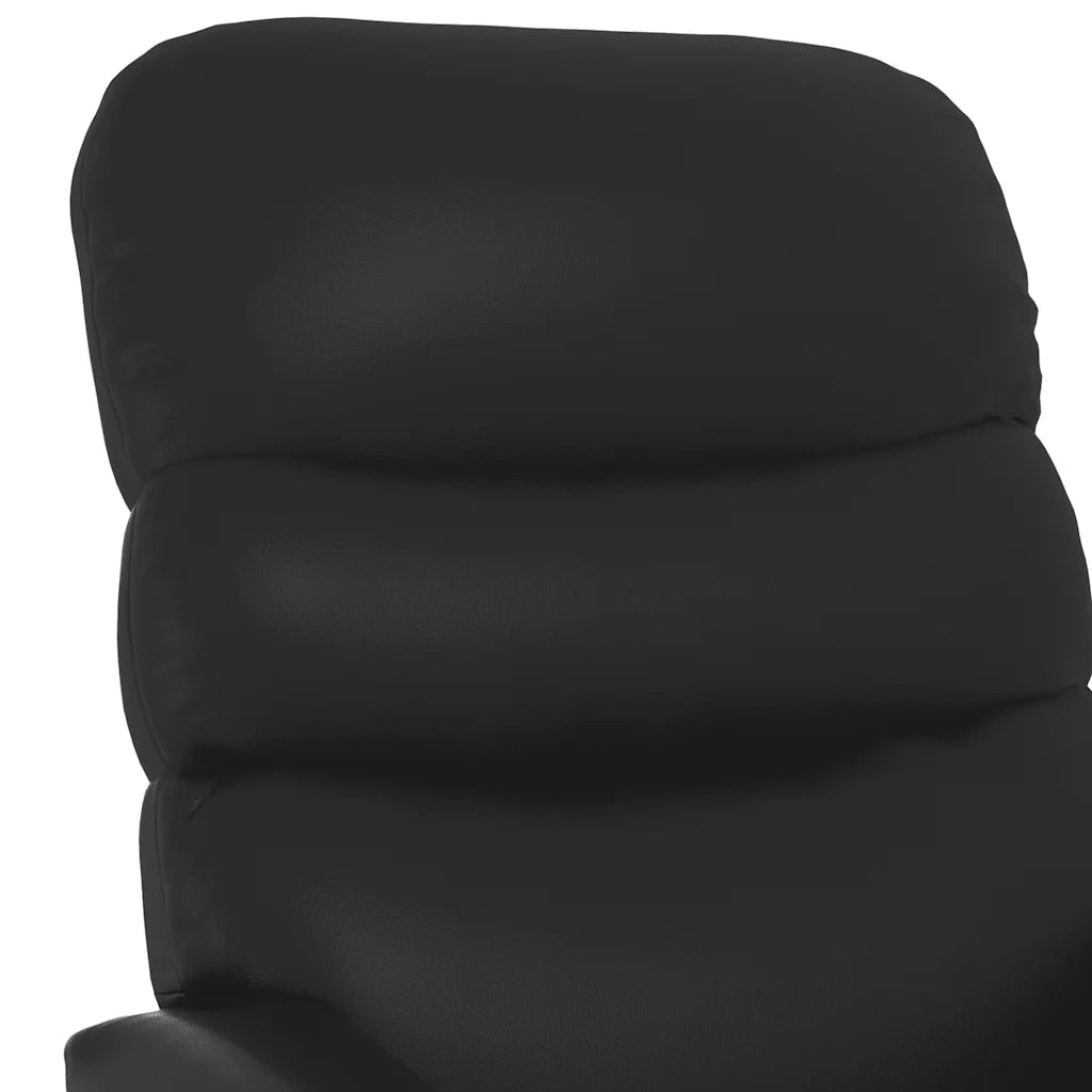 Poltrona Reclinabile Nera in Similpelle 289682