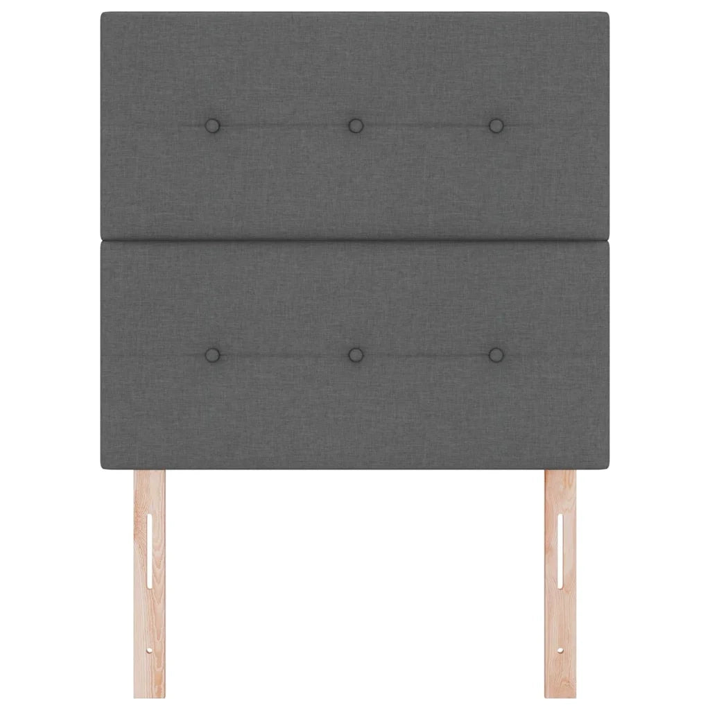 Testiera LED con testiera Grigio scuro 100 cm Tessuto