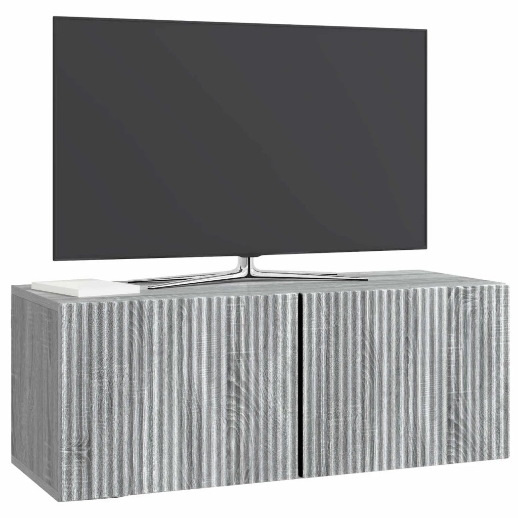 Mobile Porta TV da Muro-Credenza per TV sospesa Grigio Sonoma 78,5 x 31 x 30 cm 734570