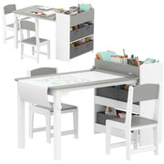 Tavolo con 2 sedie bambini in legno ¨C Minimal ¨C grigio