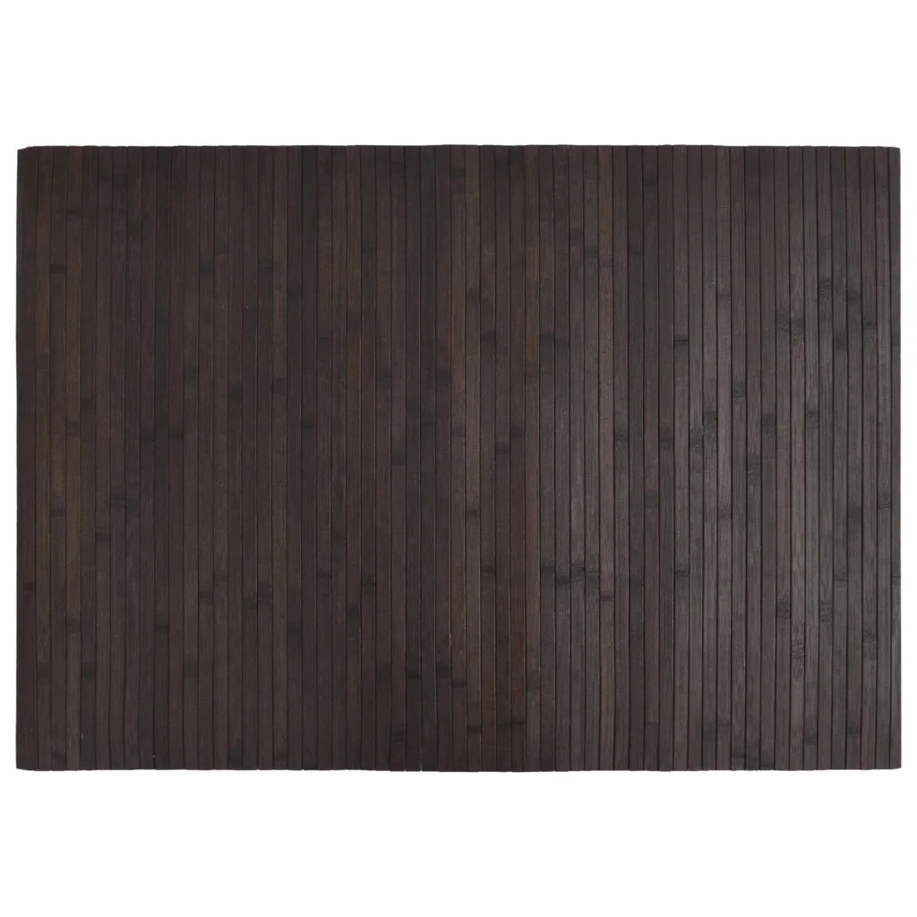 Tappeto Rettangolare Marrone Scuro 70x100 cm in Bambù 376743