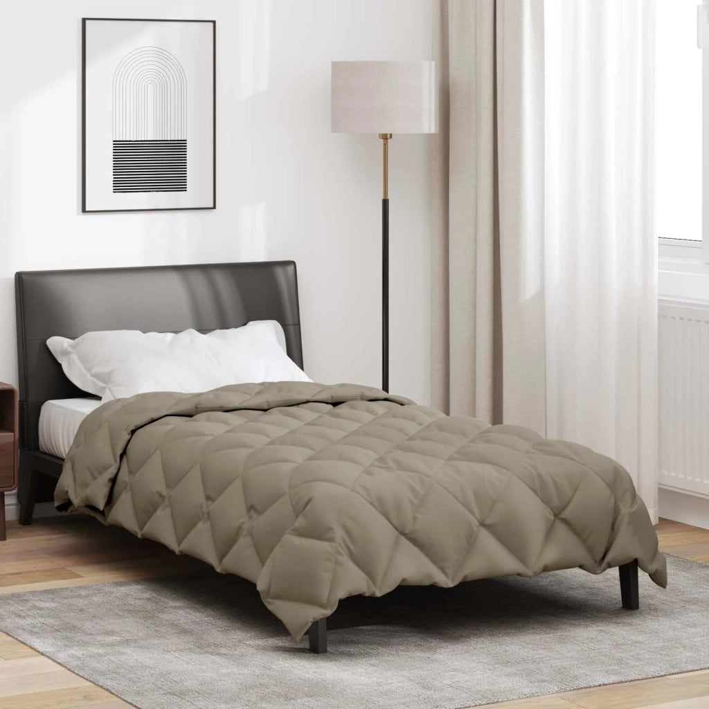 Piumone | Duvet Invernale Grigio chiaro 135 x 220 cm Microfibra