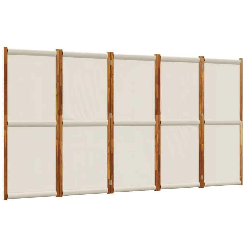 Divisorio Ambienti | Divider per stanze | Paravento a 5 Pannelli Grigio Chiaro 350x180 cm