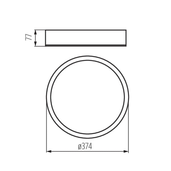 Plafoniera rotonda Kanlux Jasmin legno bianco 38cm E27