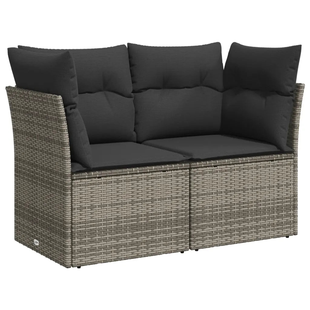 Set Divani da Giardino 7 pz con Cuscini Grigio in Polyrattan 3266620