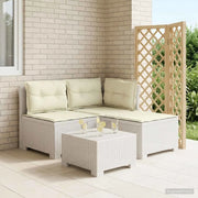 Divano da giardino 3 posti con cuscini in look rattan PP Bianco 8011912