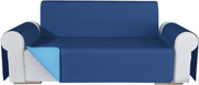 Copridivano Double Face Moderno Lavabile Fodera ProteggiDivano 3 Posti Blu