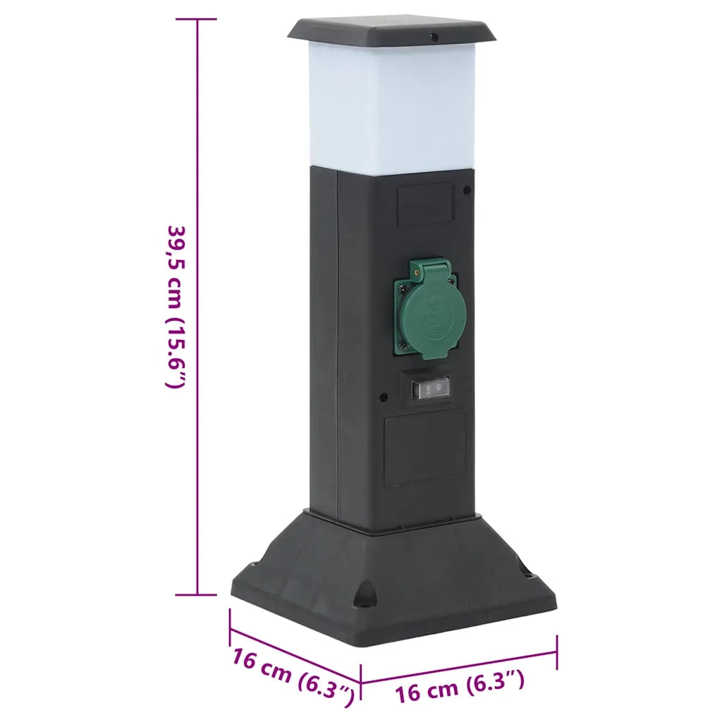 Colonna Presa Esterno con Lampada e Picchetto 2Vie 16x16x39,5cm CFW4913738