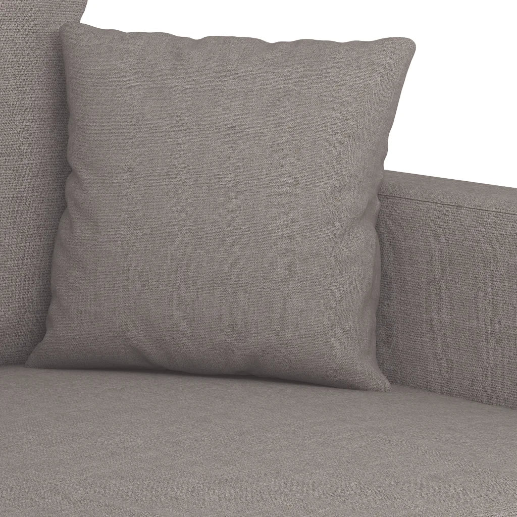 Set Divani 4 pz con Cuscini Tortora in Tessuto 3201647