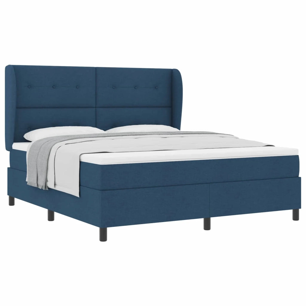 Letto a molle con materasso Blu 180 x 200 cm Tessuto 3340584