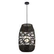 Lampada sospensione boho Arona nera Ø40 G9 Milagro