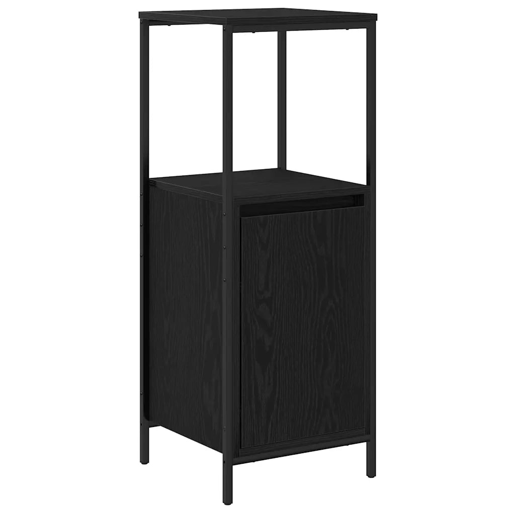 Set di mobili per il Bagno | Armadio da bagno 3 pz Rovere Nero Legno multistrato